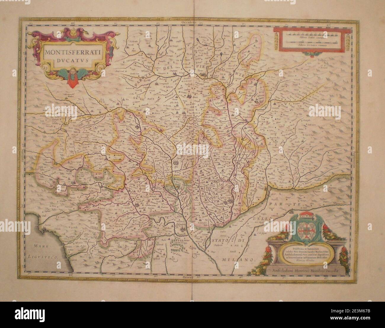 Mappa del ducato del Monferrato Stock Photo Alamy