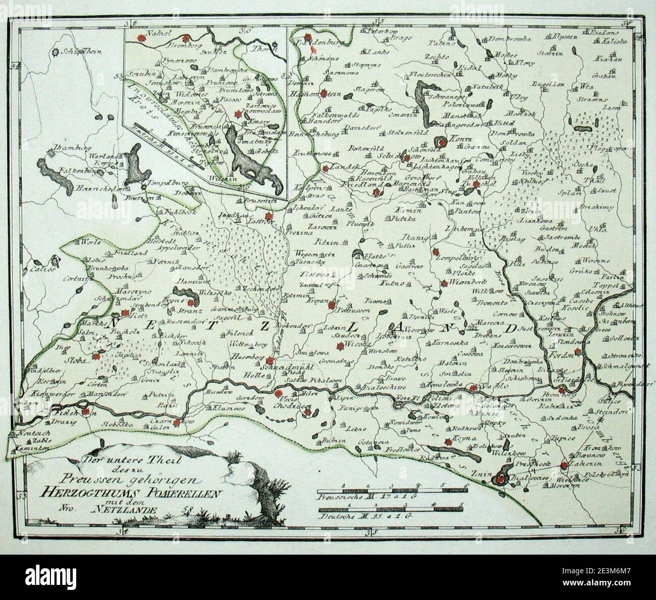 Map of Pomerania in 1791 by Reilly 058 Stock Photo - Alamy