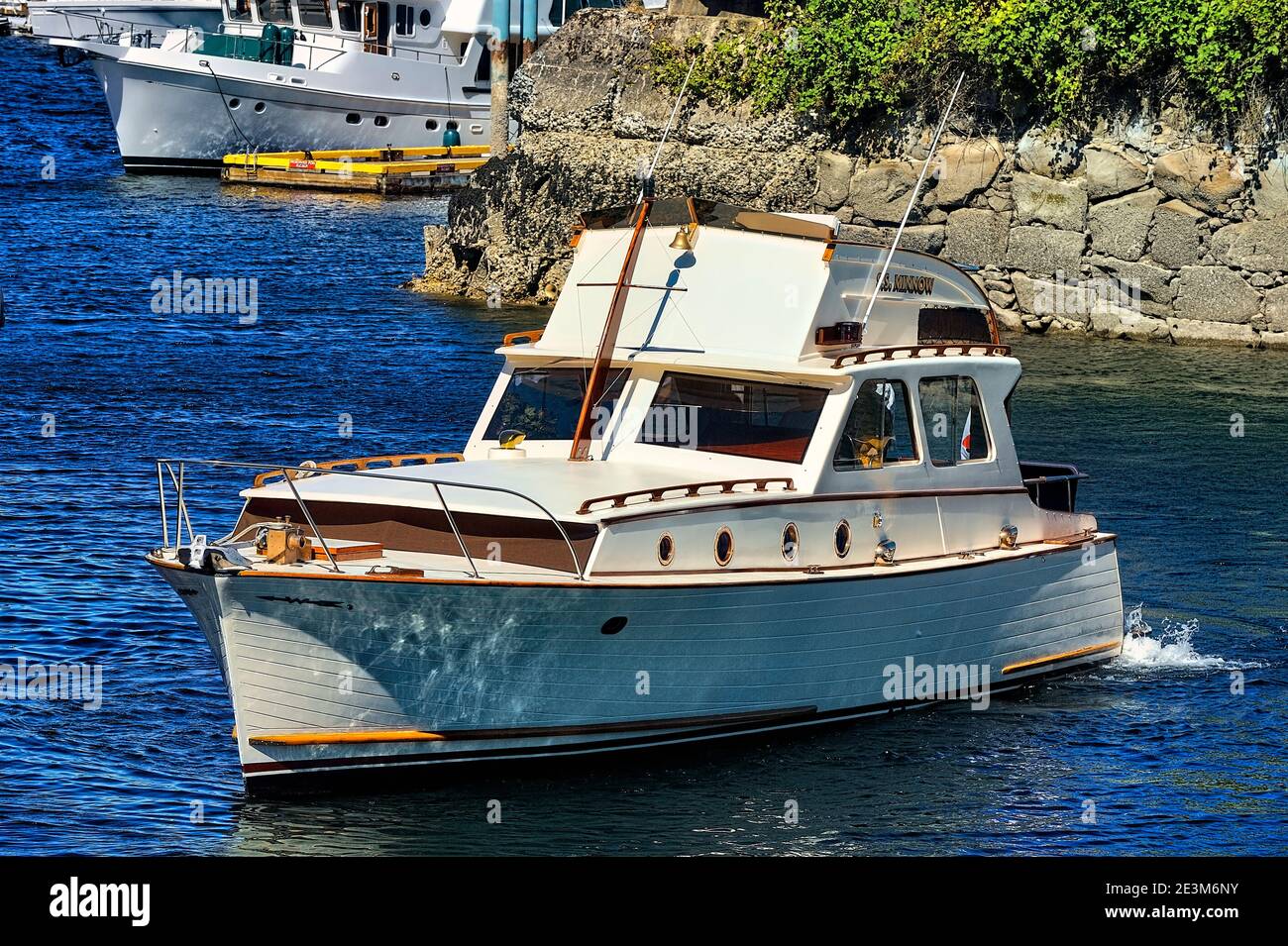 The S.S Minnow from Gilligan's Island a 1960s television classic taking people on boating tours in the Nanaimo harbor on British Columbia Canada Stock Photo