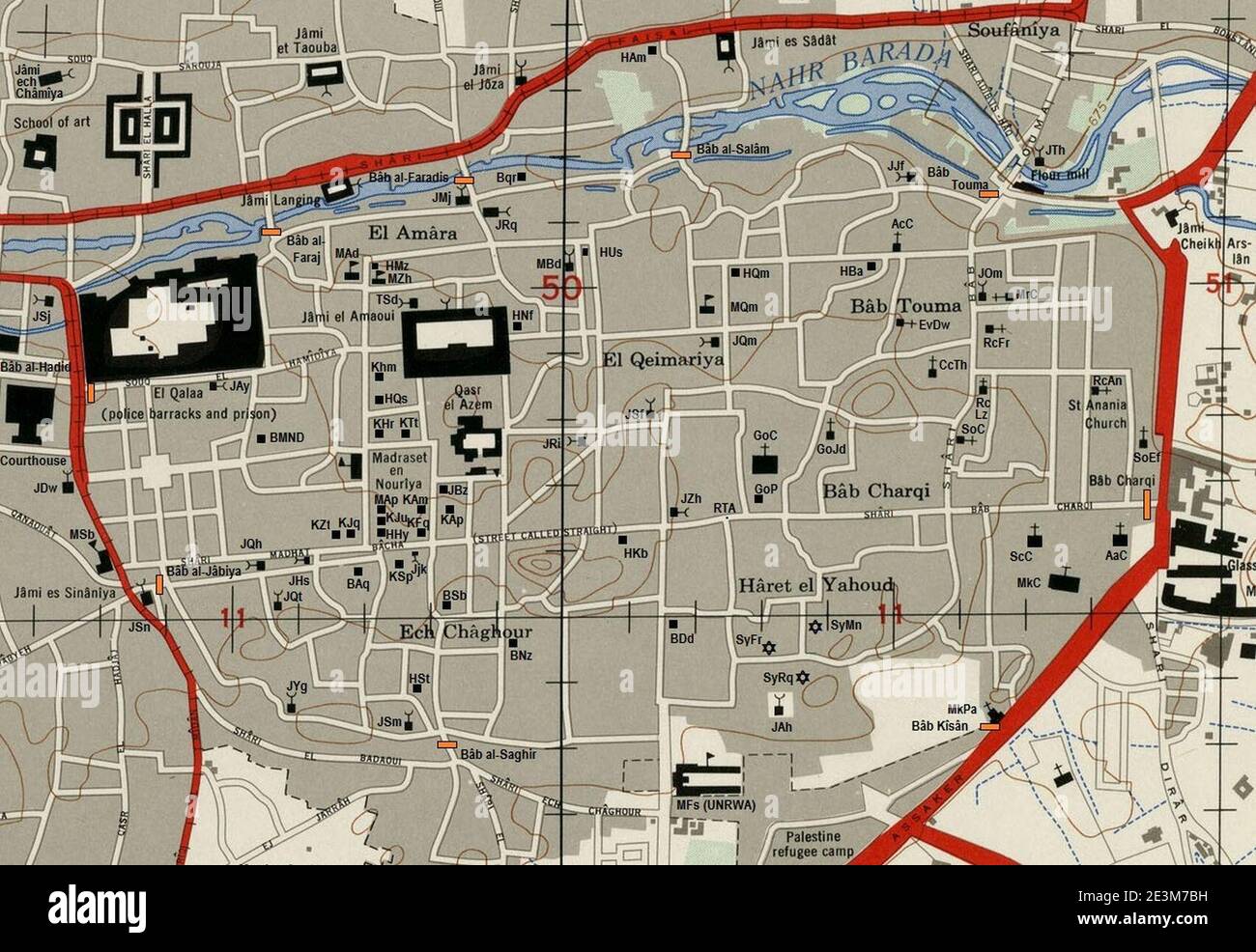 Damascus city map hires stock photography and images Alamy