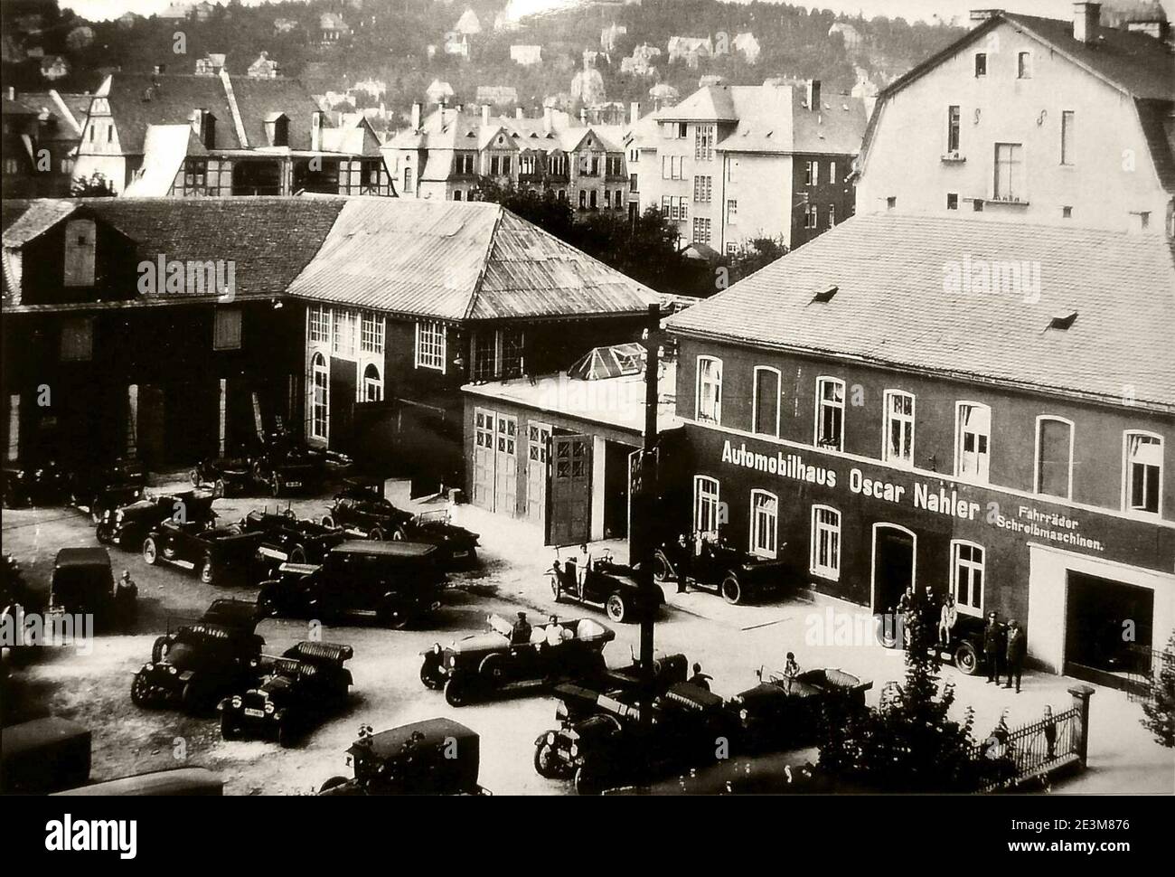 Marburg Frankfurter Straße 59 Automobilhaus Nahler 1920er. Stock Photo