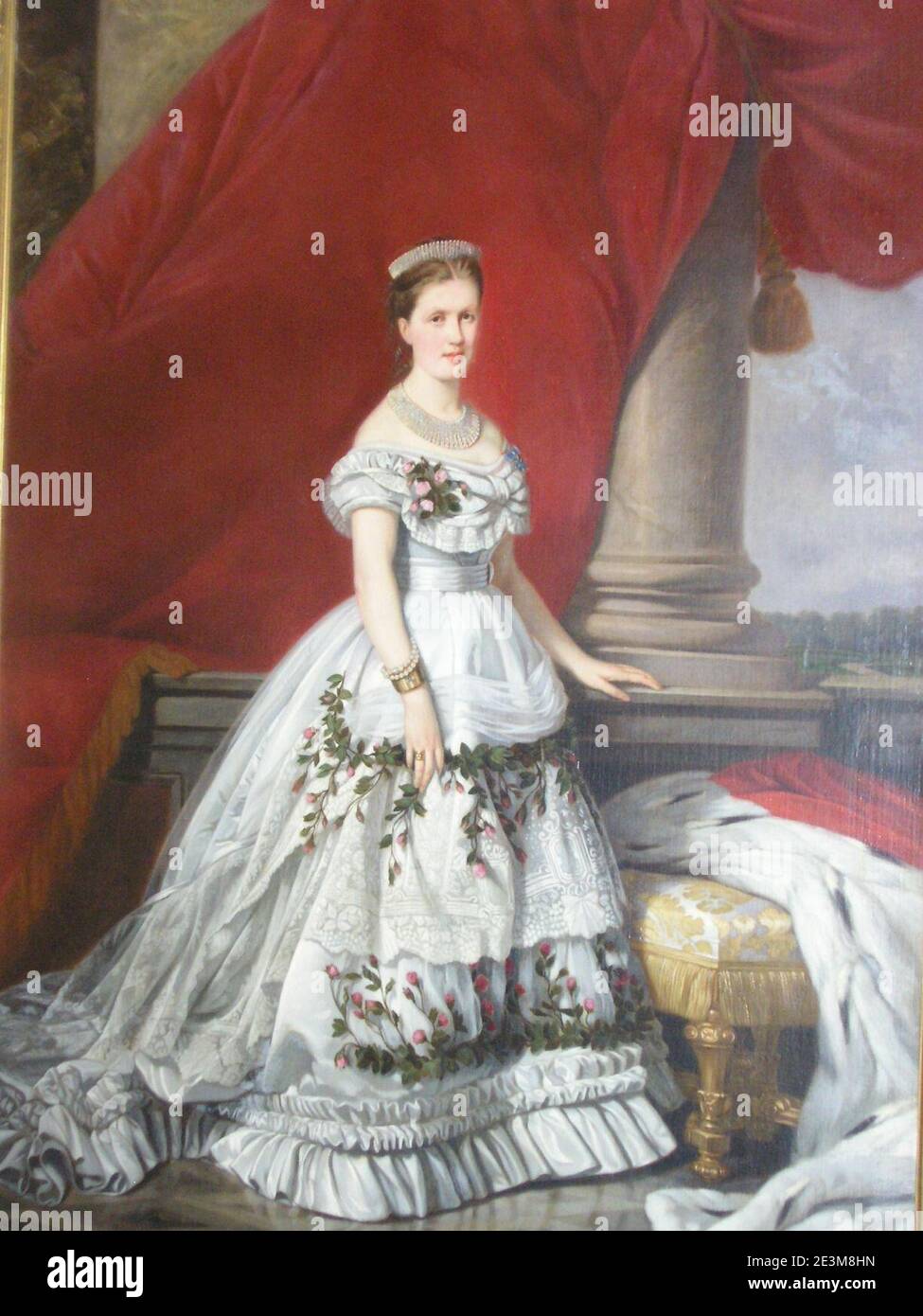 Marie, Prinzessin von Schwarzburg-Rudolstadt in Hochzeitskleid. Stock Photo