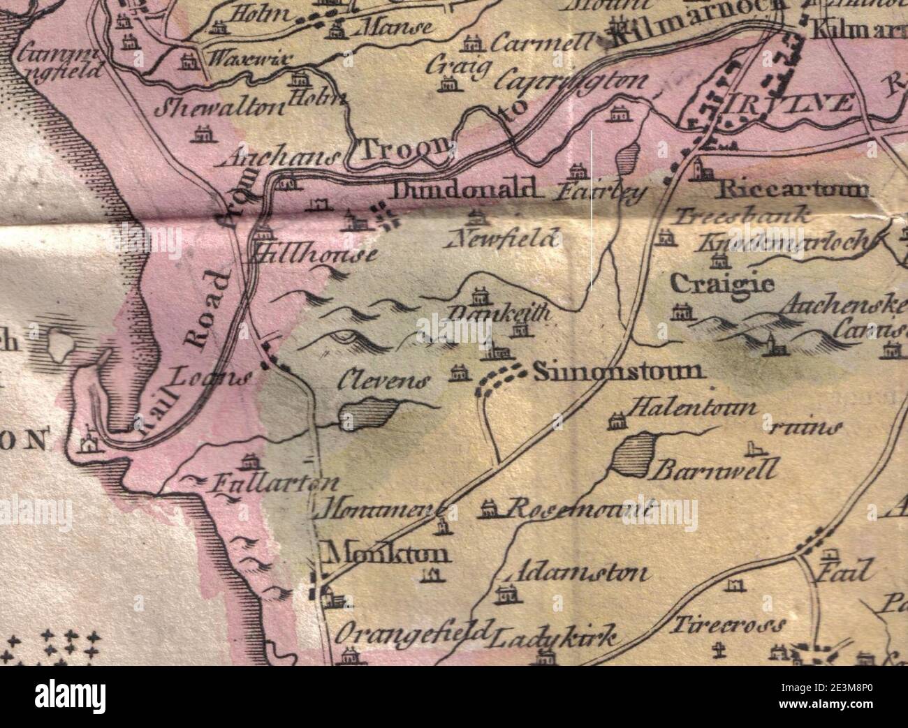 Map of Dundonald and Newfield Stock Photo Alamy