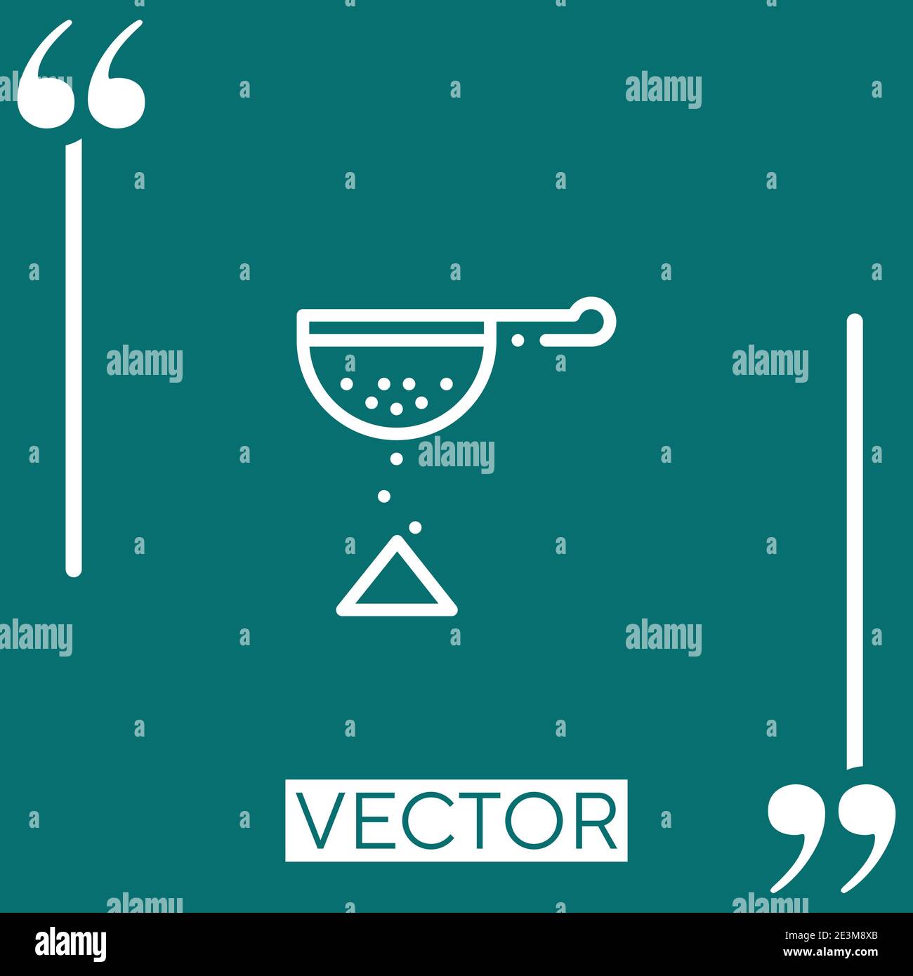 sieve vector icon Linear icon. Editable stroked line Stock Vector Image