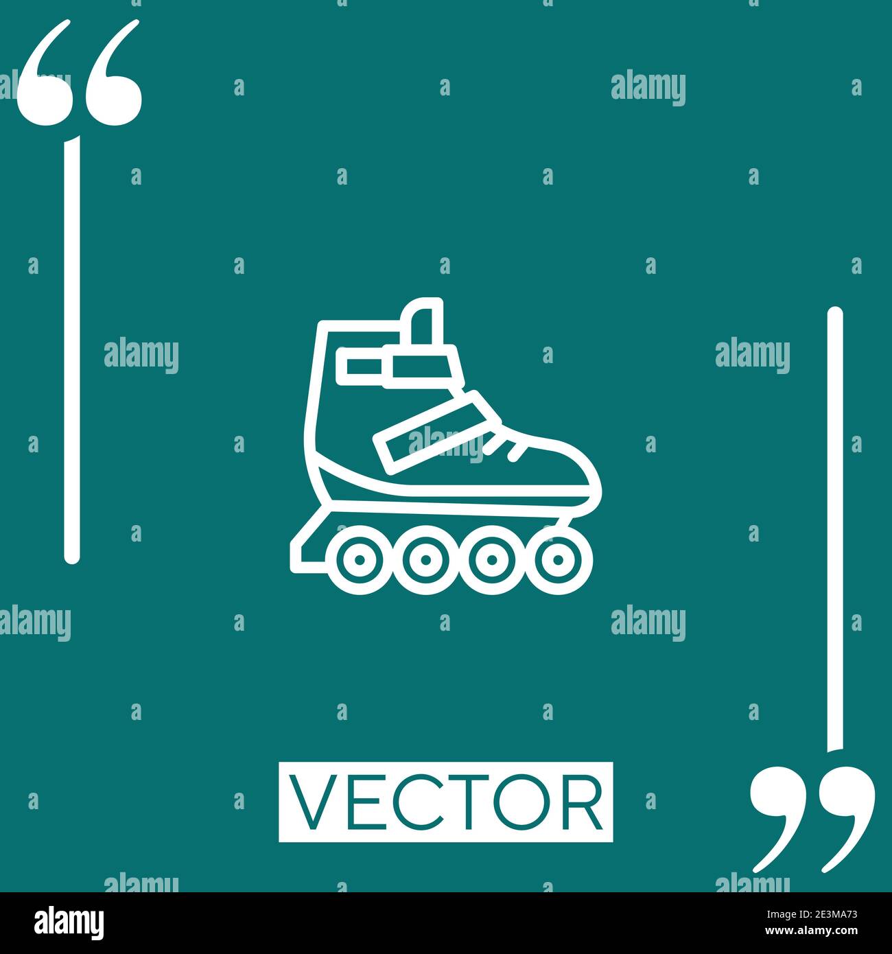 roller skate vector icon Linear icon. Editable stroke line Stock Vector