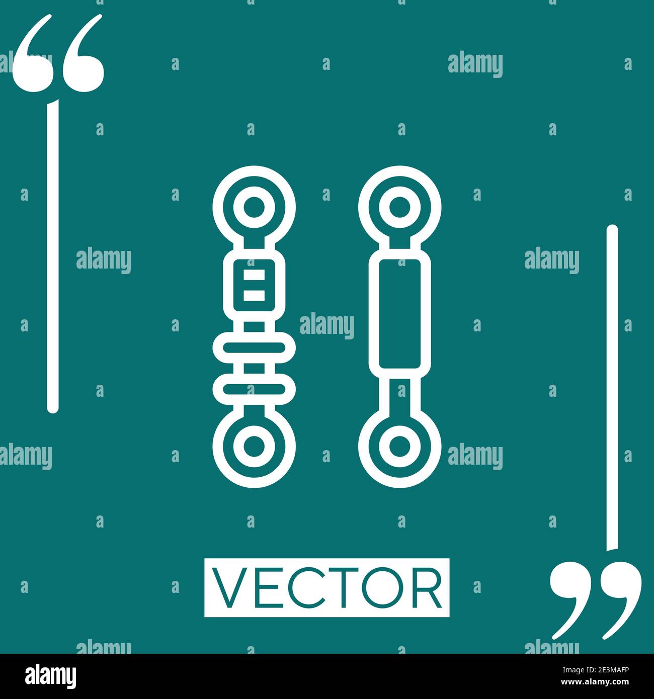 damper vector icon Linear icon. Editable stroke line Stock Vector Image