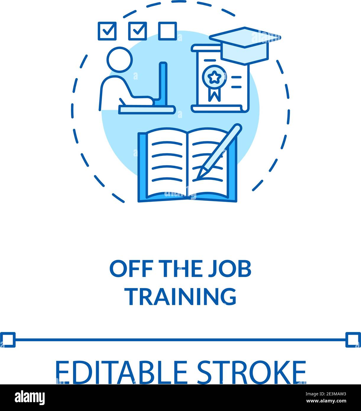 Offthejob training concept icon Stock Vector Image & Art Alamy