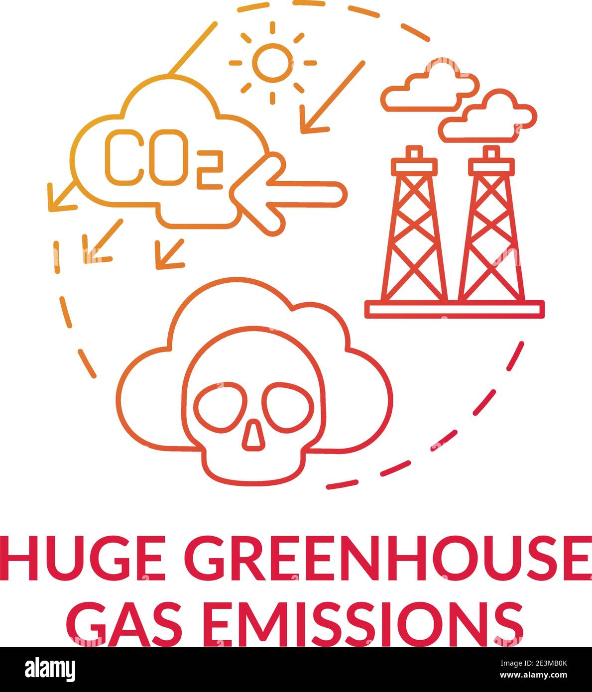 Huge Greenhouse Gas Emissions Concept Icon Stock Vector Image Art Alamy Huge Greenhouse Gas Emissions Concept Icon Stock Vector Image Art Alamy