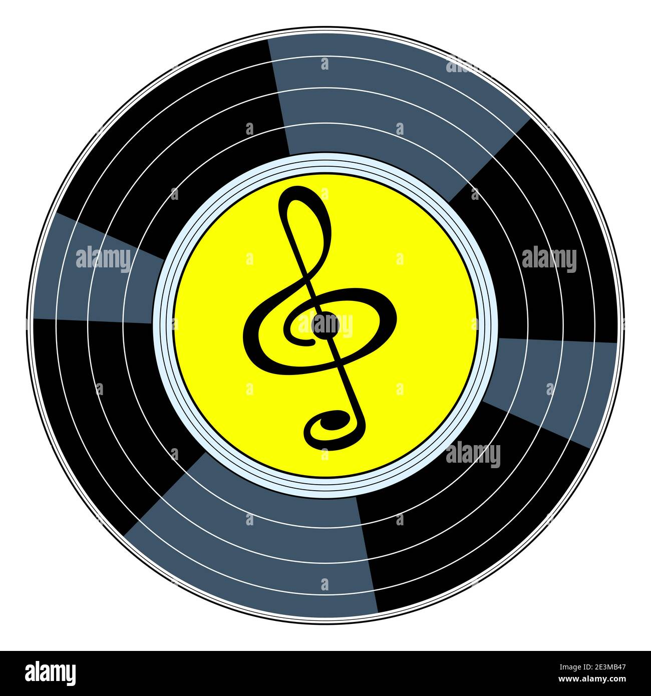 Illustration of the vintage vinyl gramophone record disk icon Stock Vector
