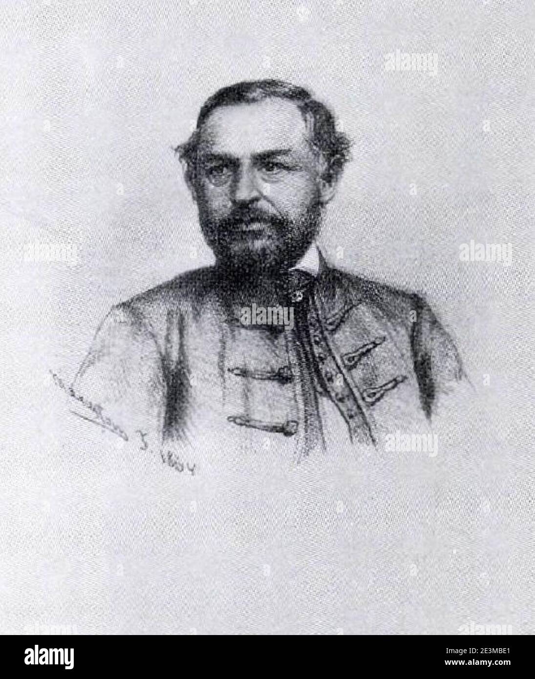 Marastoni Portrait of Károly Alexy 1864. Stock Photo
