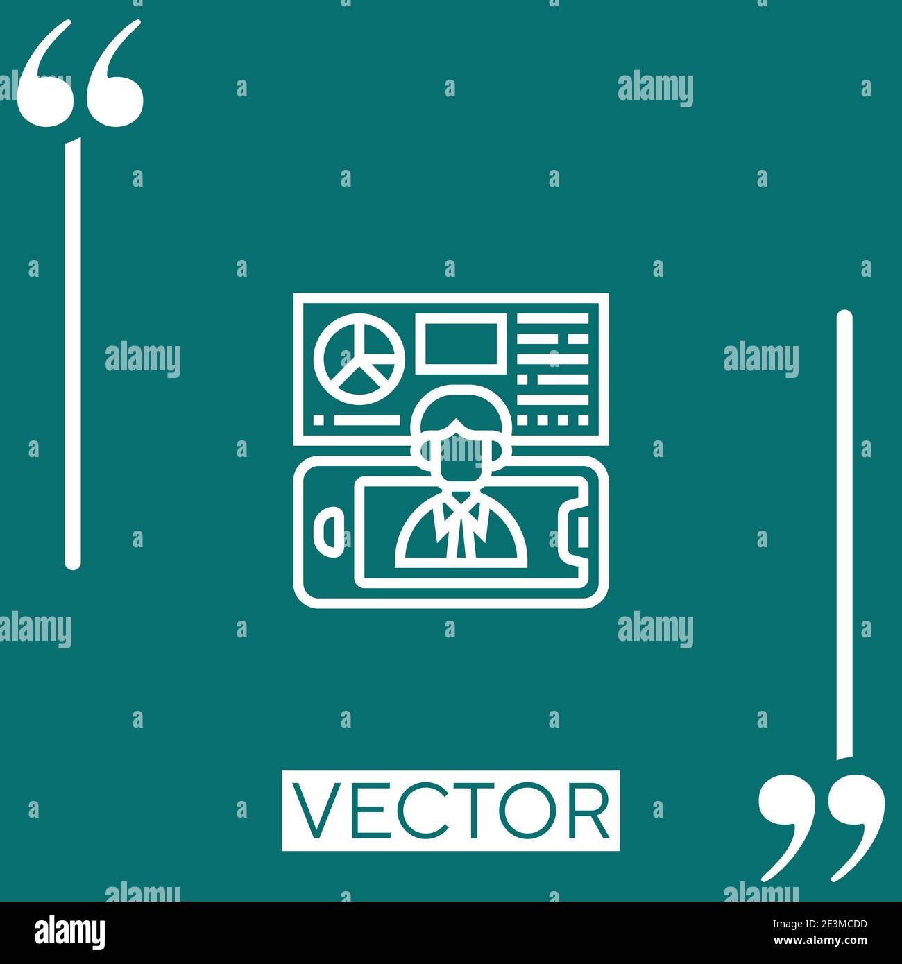 holographic vector icon Linear icon. Editable stroke line Stock Vector