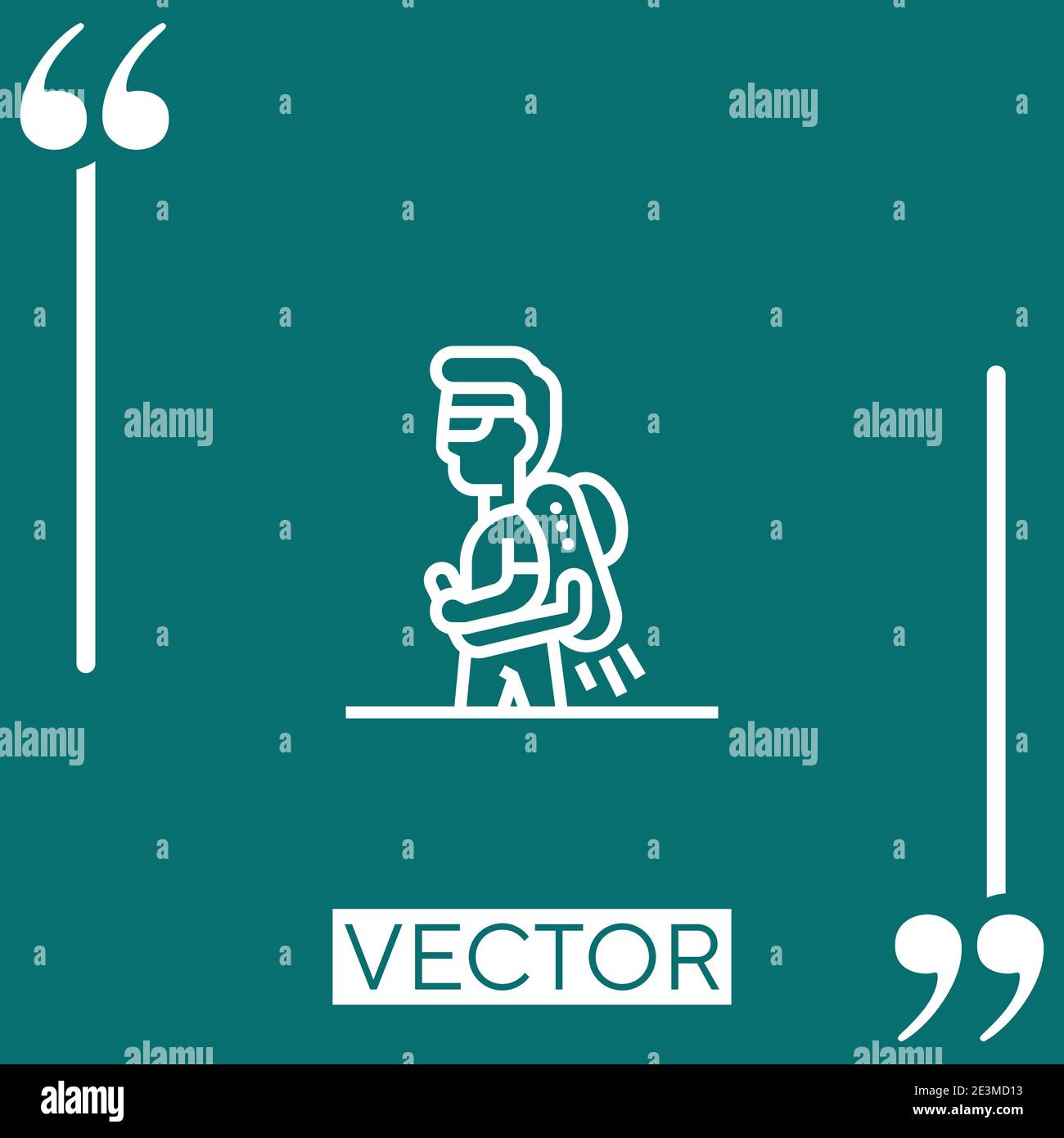 jet pack vector icon Linear icon. Editable stroke line Stock Vector