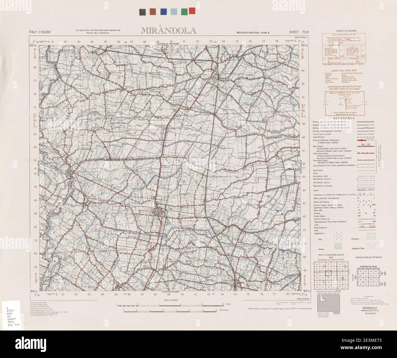 Map of mirandola us army map service 1941 stock photo alamy