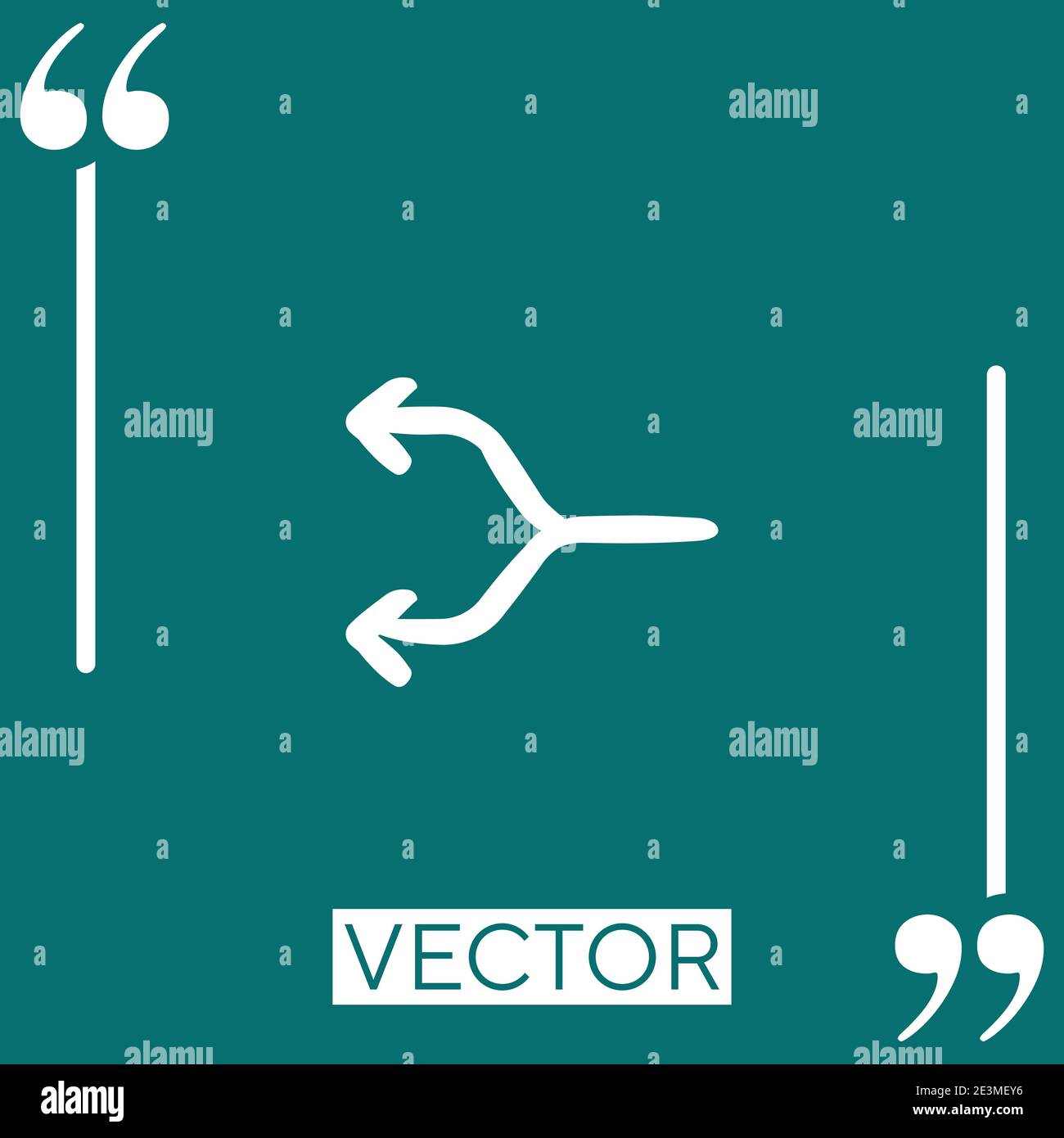 shuffle vector icon Linear icon. Editable stroke line Stock Vector