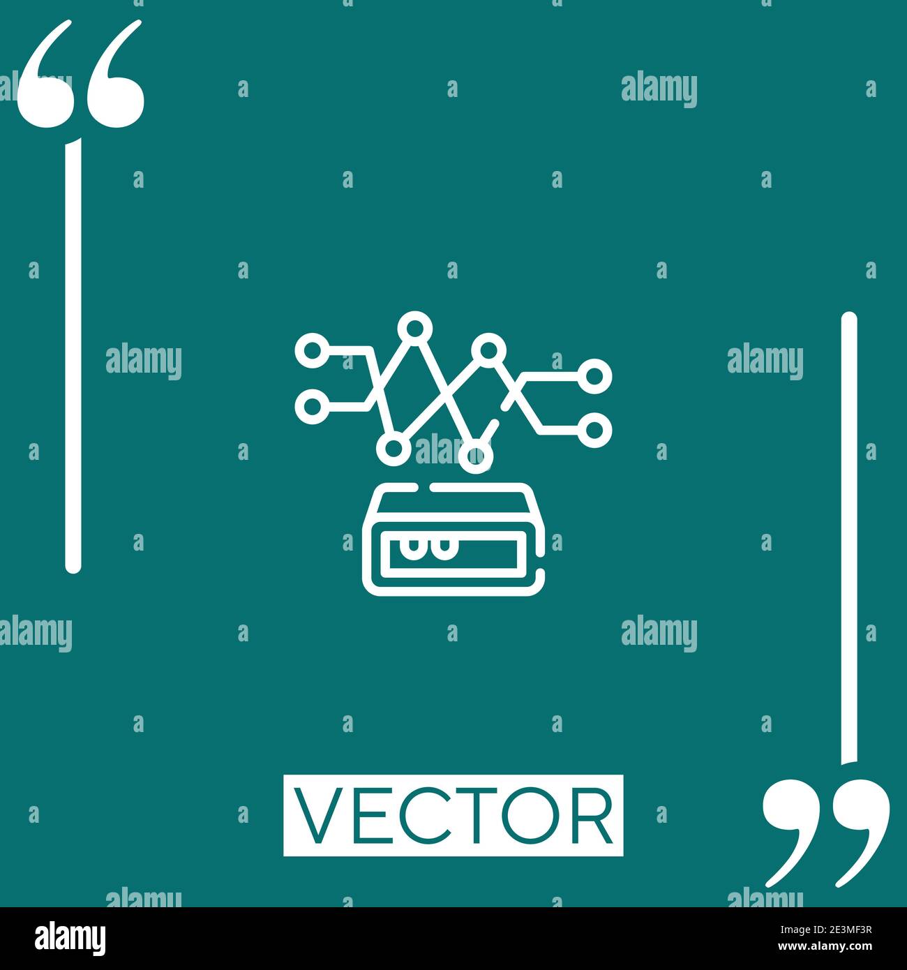 variability vector icon Linear icon. Editable stroked line Stock Vector