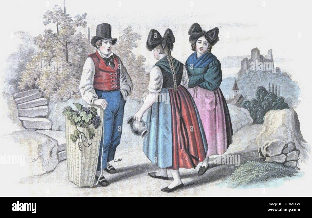 Markgräfler Tracht Badenia 1844 1 Stock Photo Alamy