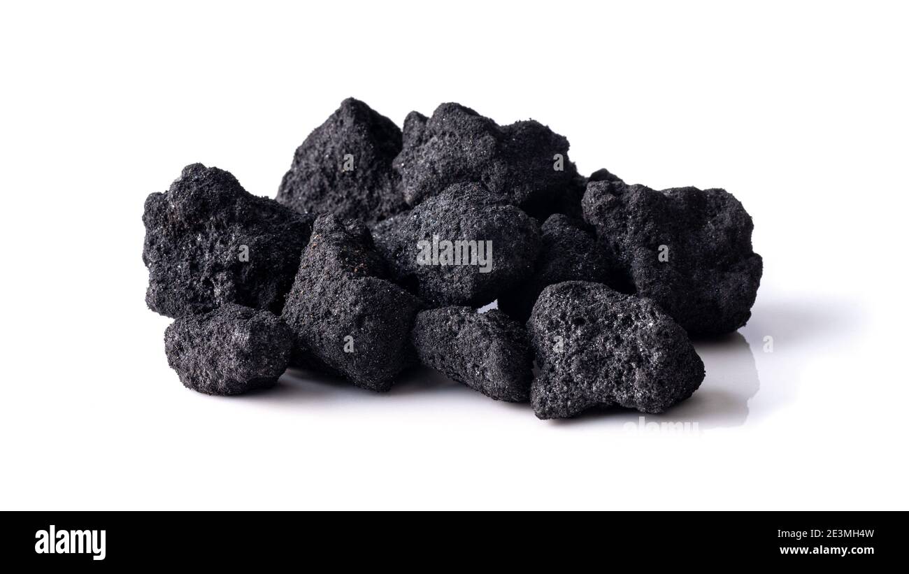 Coke Coal isolated on white background Stock Photo