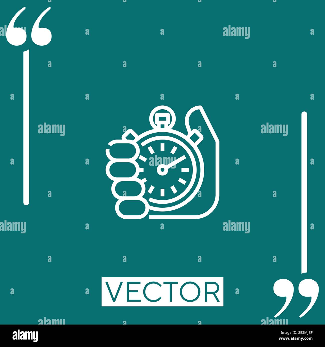time tracking vector icon Linear icon. Editable stroked line Stock Vector