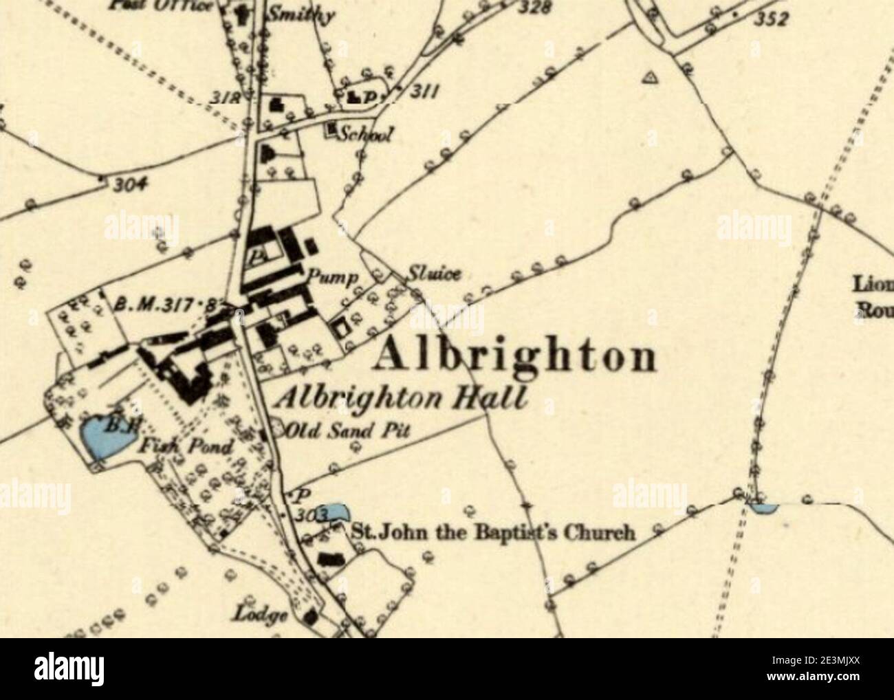 Map Albrighton 1881 Stock Photo Alamy
