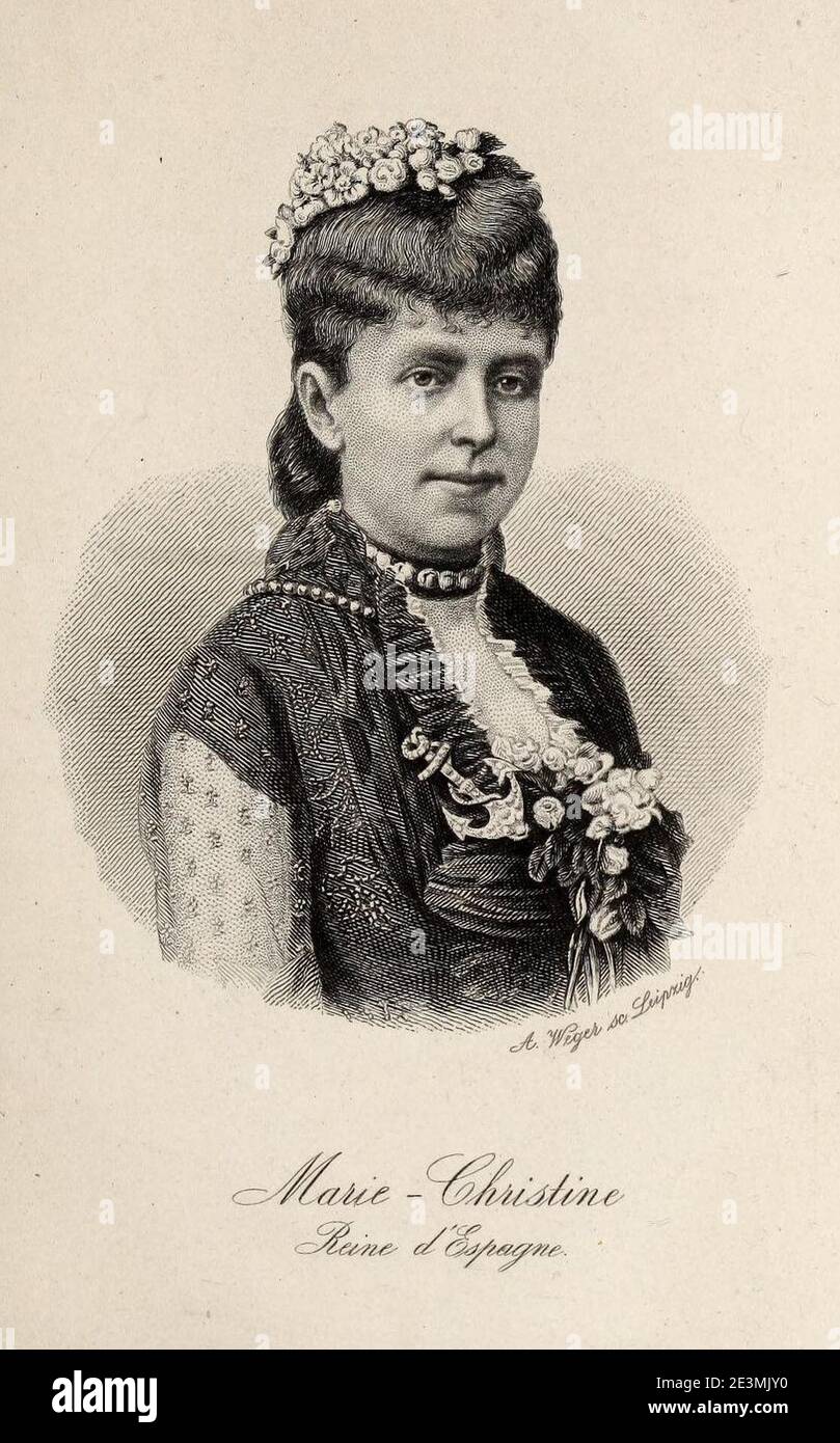 MarieChristine, Reine d'Espagne, 1882 Stock Photo Alamy