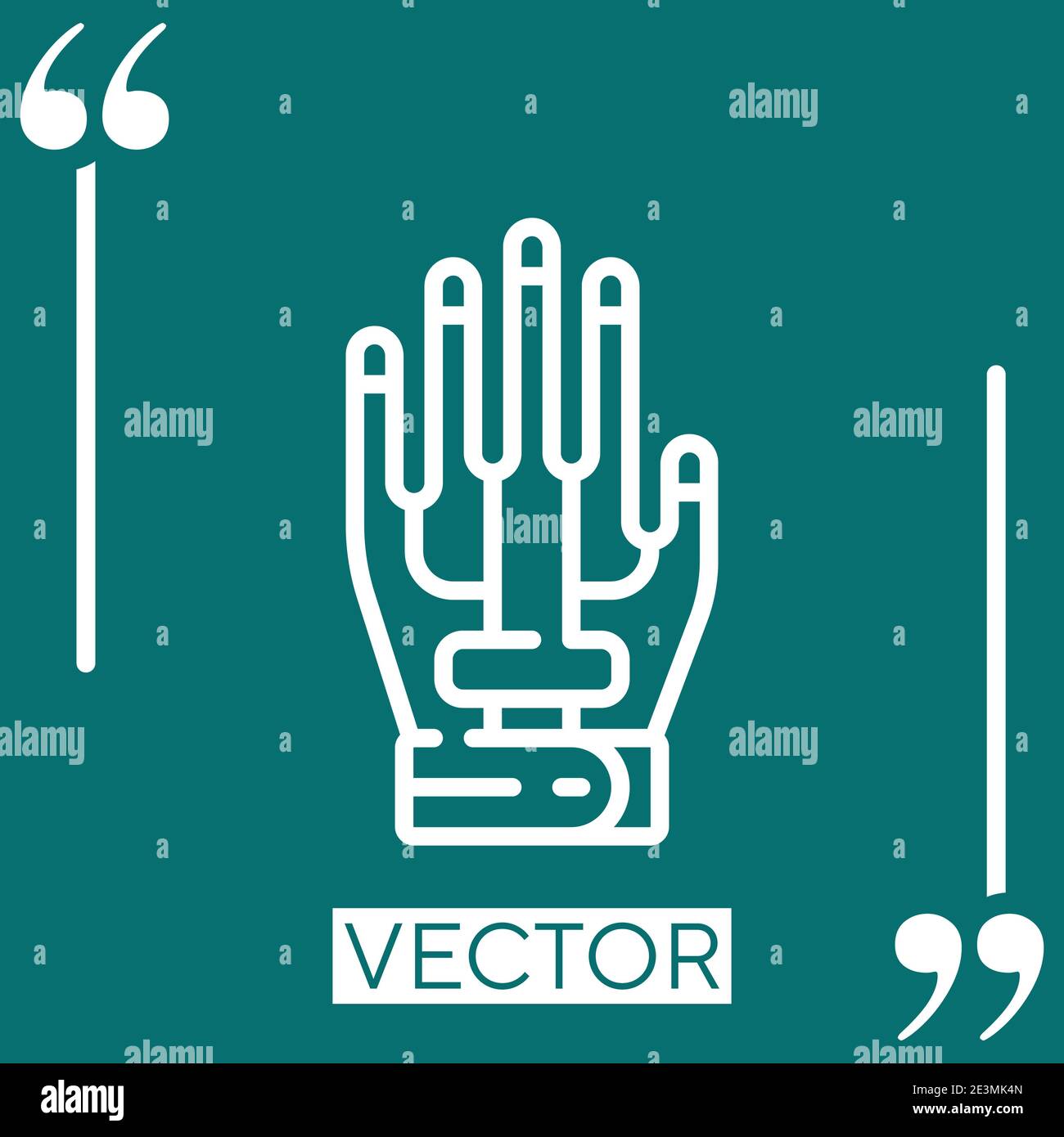 mechanical arm vector icon Linear icon. Editable stroke line Stock ...