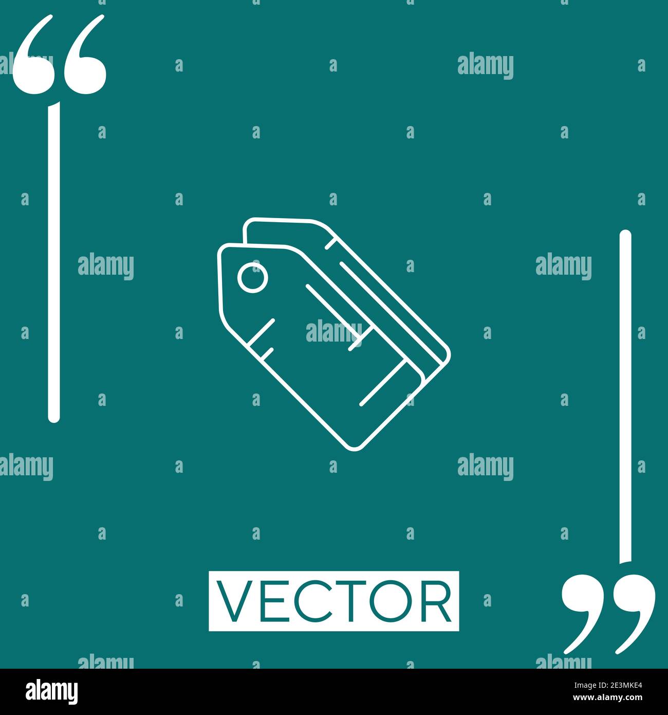 seo tags vector icon Linear icon. Editable stroke line Stock Vector