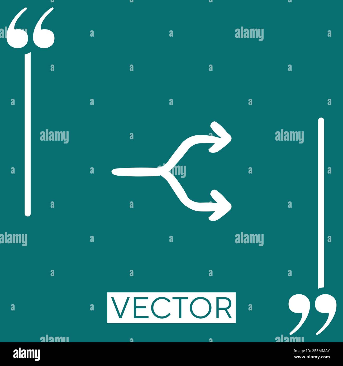 shuffle vector icon Linear icon. Editable stroke line Stock Vector
