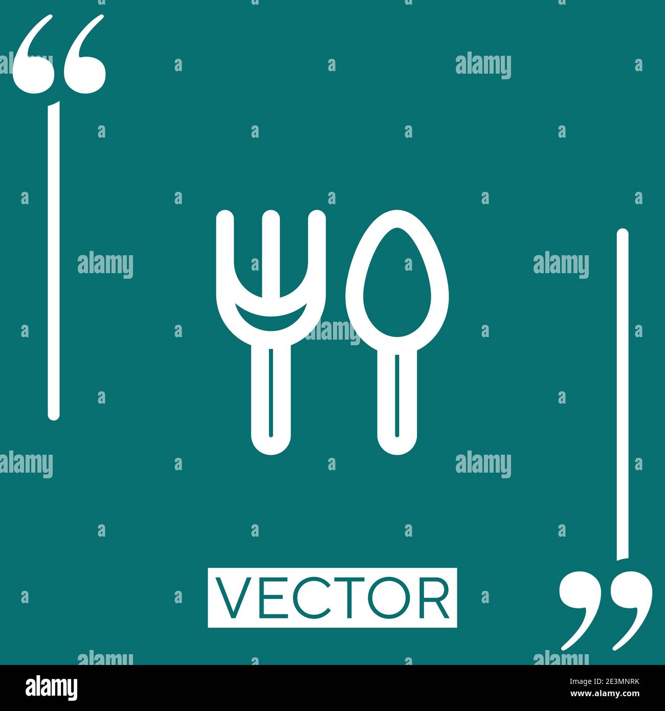restaurant vector icon Linear icon. Editable stroke line Stock Vector