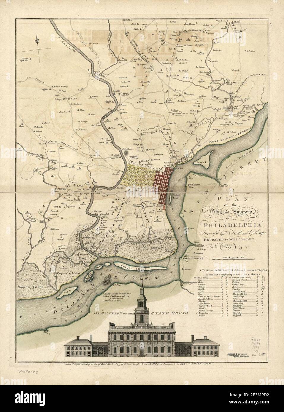 Map Of Philadelphia During The 1777 Philadelphia Campaign Stock Photo ...