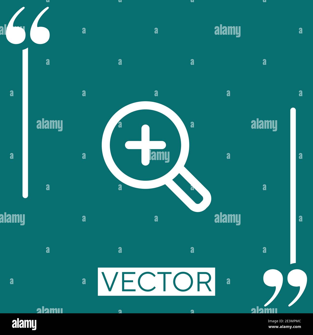 zoom increasing button outline vector icon Linear icon. Editable stroke line Stock Vector
