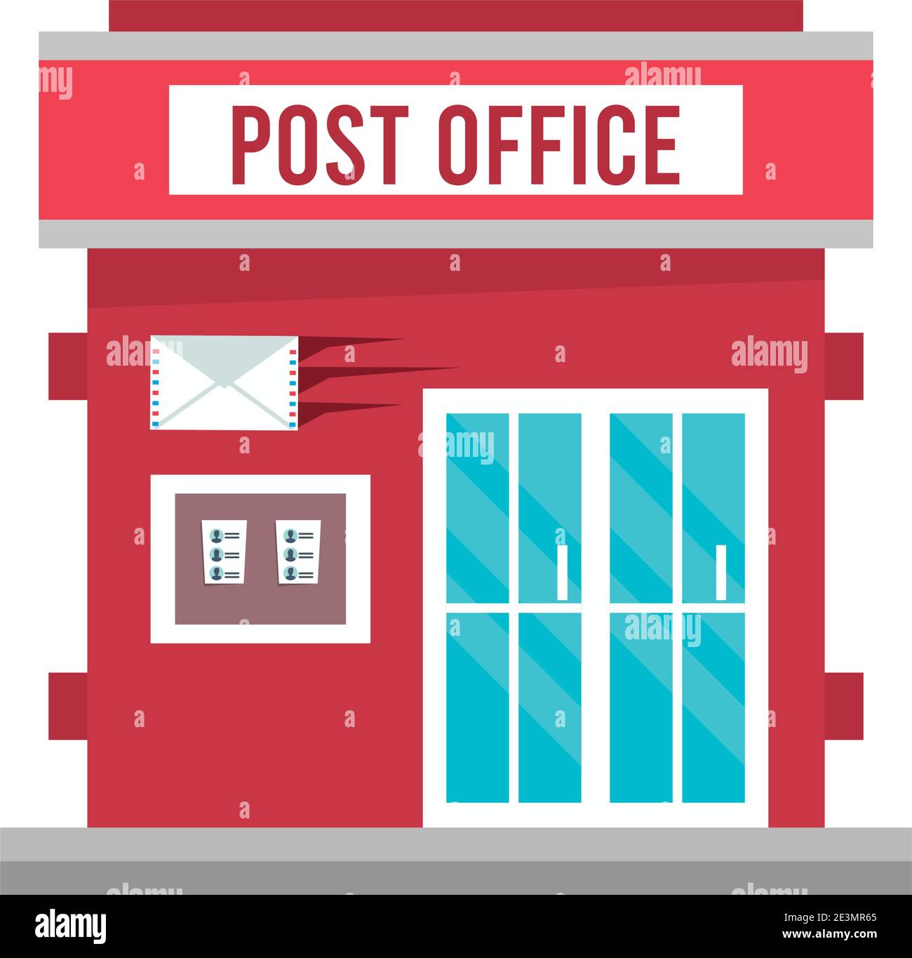 The post office building exterior facade Stock Vector Images Alamy