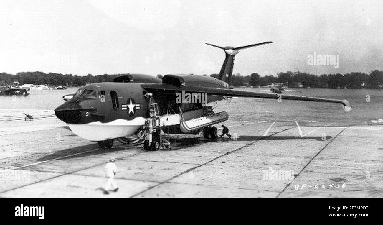 Martin P6M-2 SeaMaster on ramp Stock Photo - Alamy