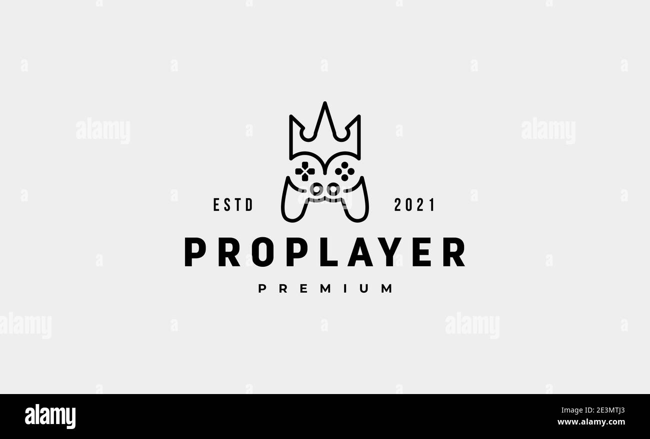 gamepad king logo vector design illustration Stock Vector
