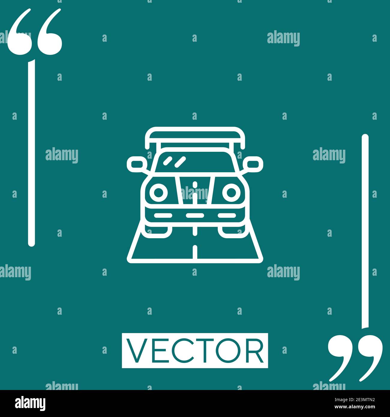 racing vector icon Linear icon. Editable stroke line Stock Vector