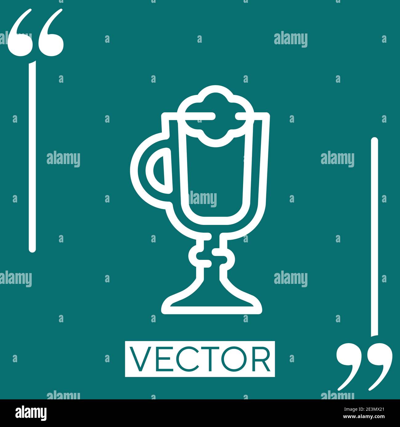 frappe vector icon Linear icon. Editable stroke line Stock Vector