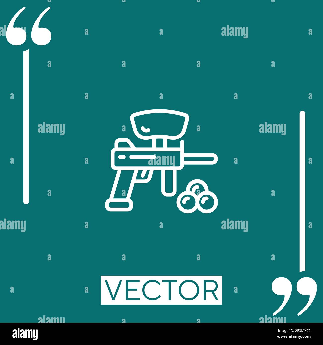 paintball vector icon Linear icon. Editable stroke line Stock Vector