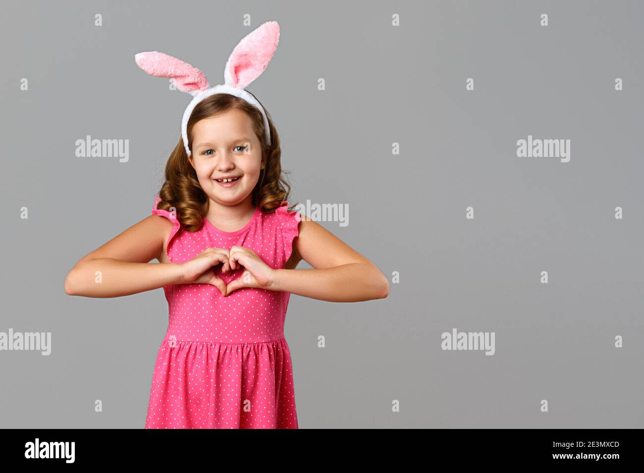 AR-5EABMP White Rabbits 'Happy Easter' Little Girls Small Pink Shopping Bag Chr