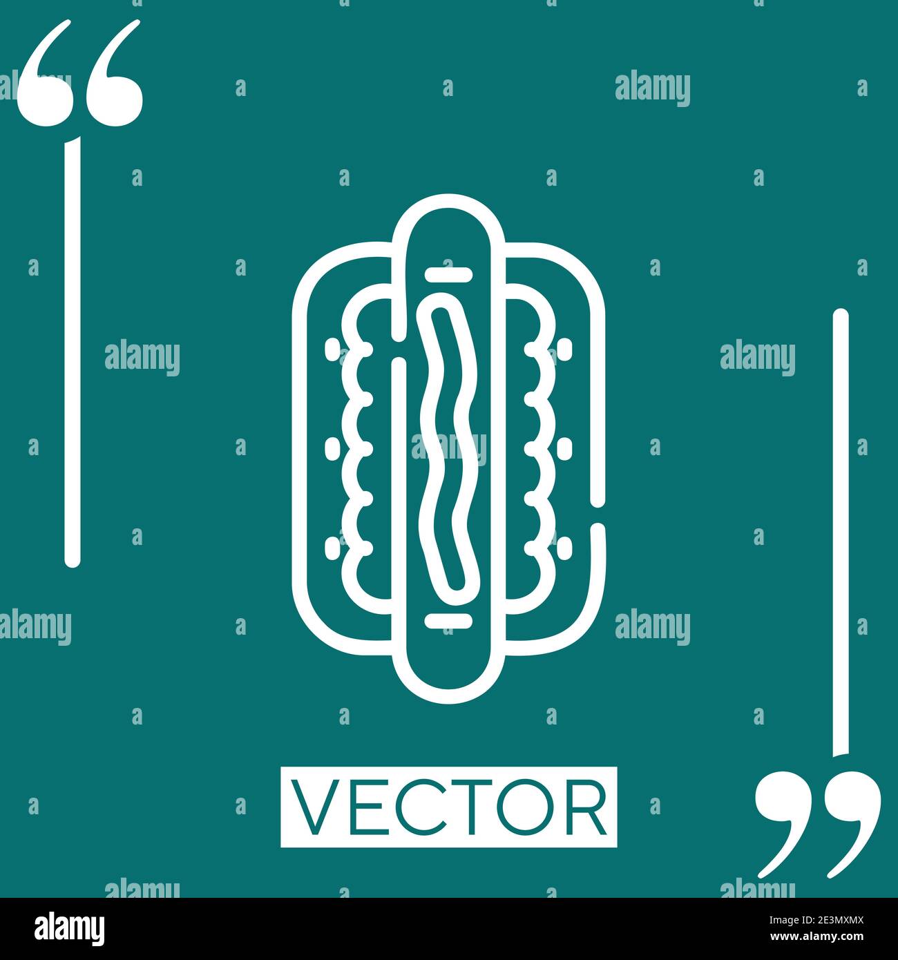 hot dog vector icon Linear icon. Editable stroked line Stock Vector