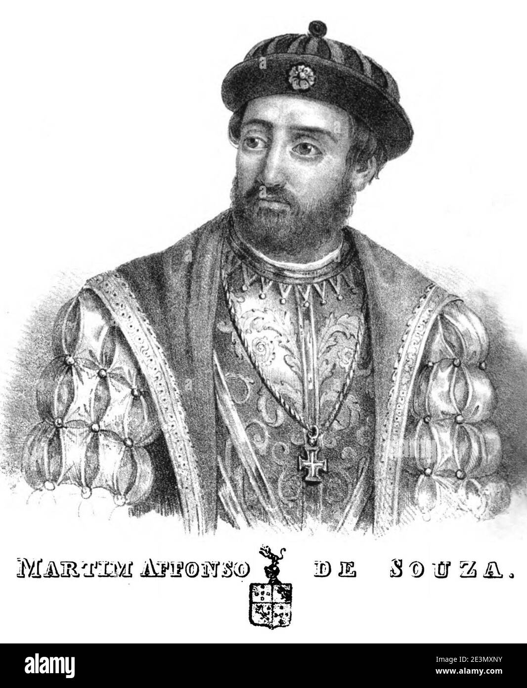 Martim Afonso de Sousa - Diario da navegacao da armada que foi a terra do Brasil em 1530. Stock Photo