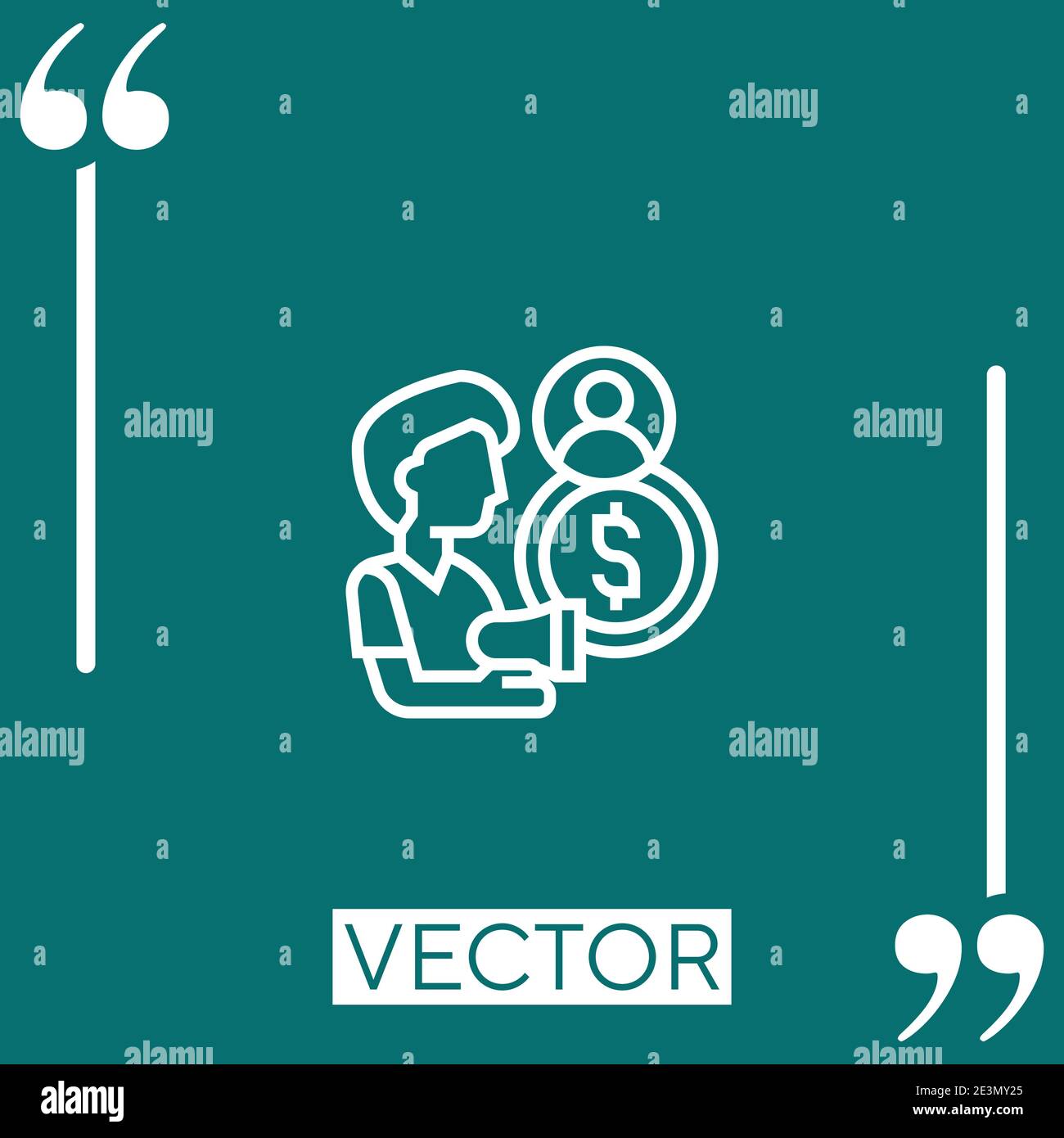 affiliate vector icon Linear icon. Editable stroke line Stock Vector