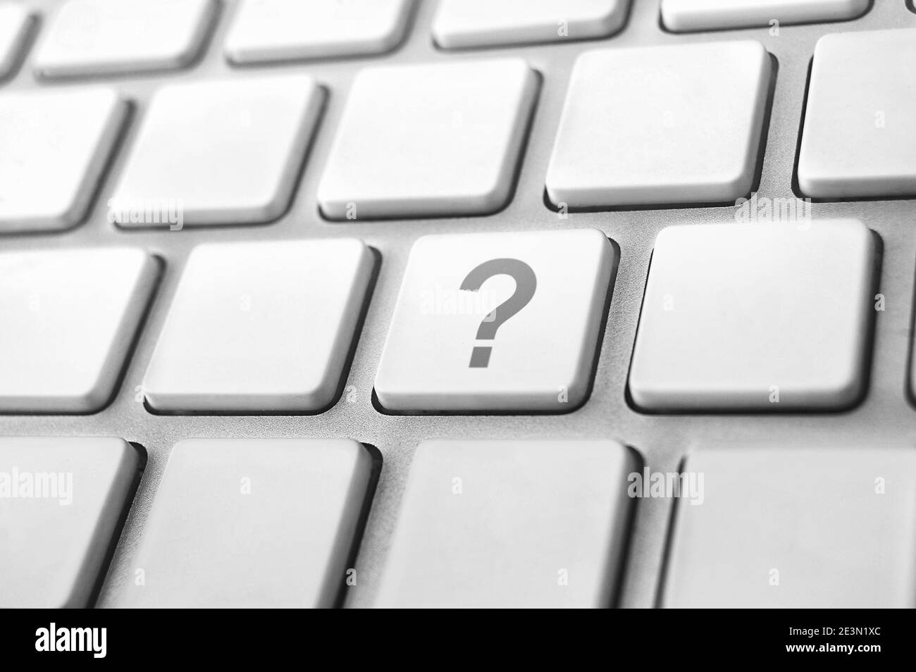 Concepts of questions or computer errors, with a question mark on