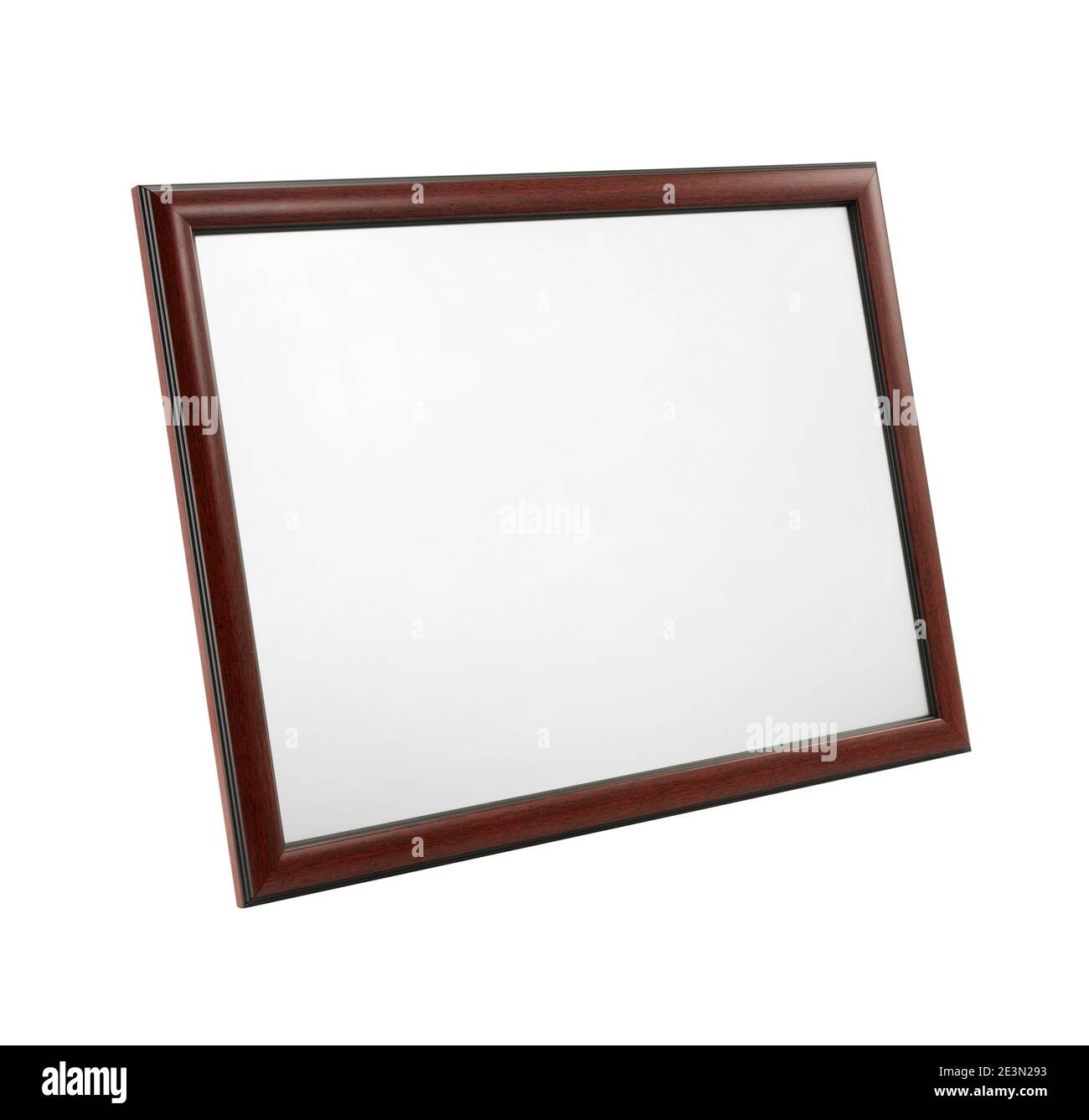 wooden picture frame isolated on white background Stock Photo - Alamy
