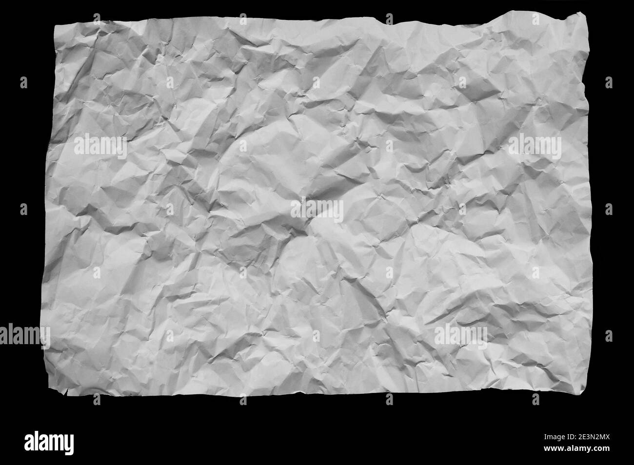 piece of white wrinkled paper Stock Photo Alamy