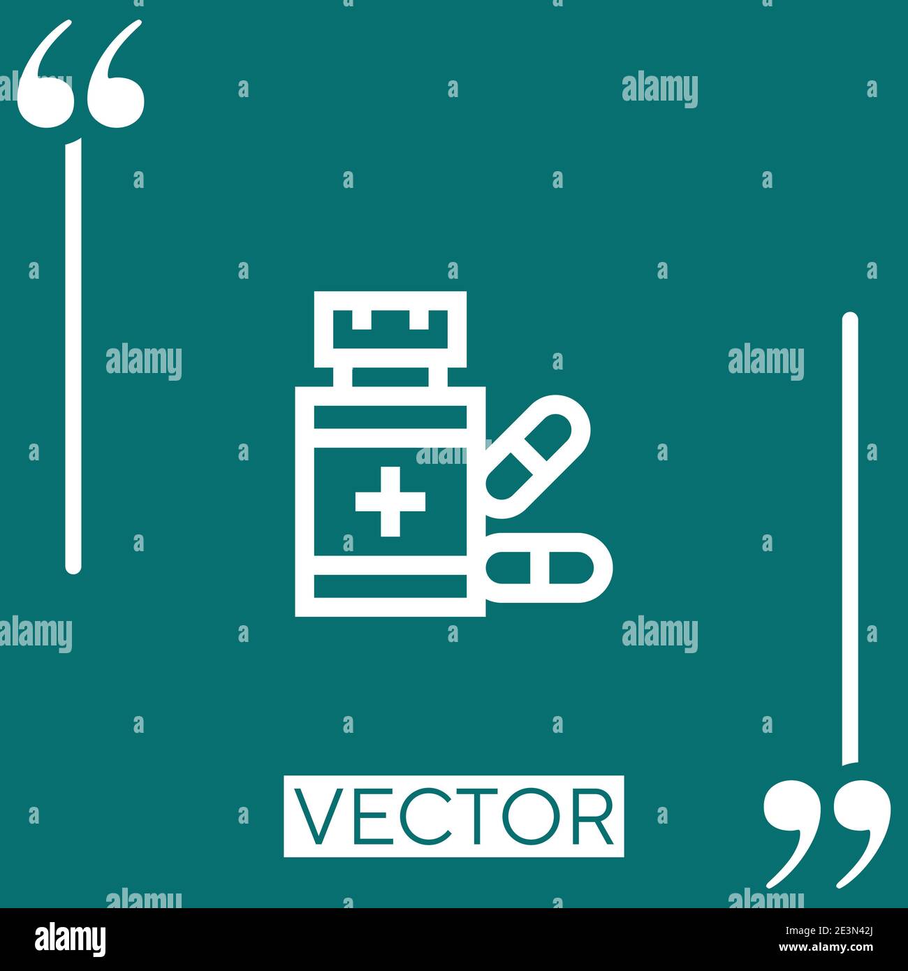 medicine vector icon Linear icon. Editable stroke line Stock Vector