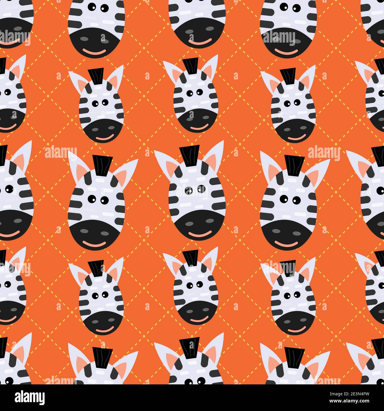 cute zebra animal head seamless pattern vector illustration Stock ...