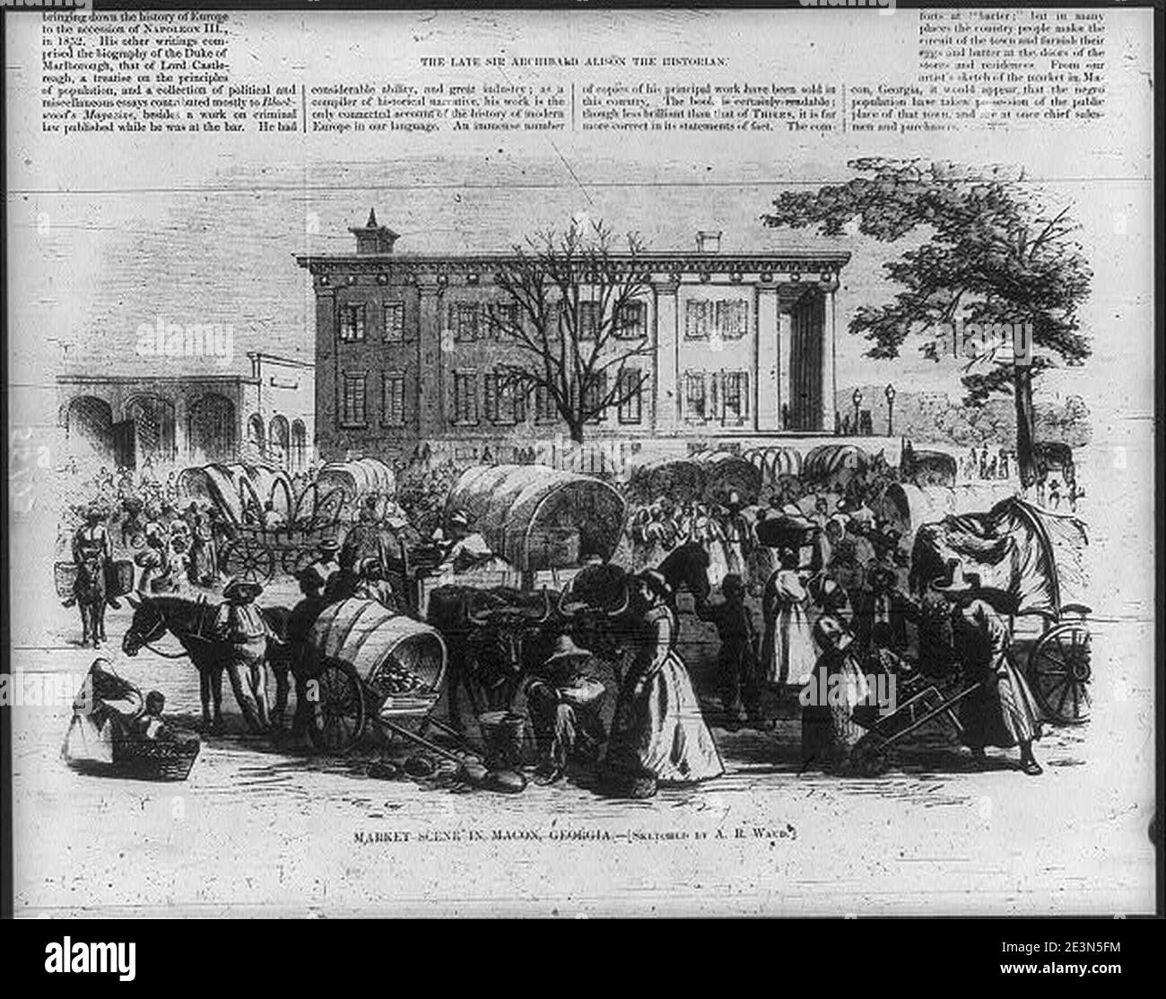 Market Scene in Macon, Stock Photo Alamy