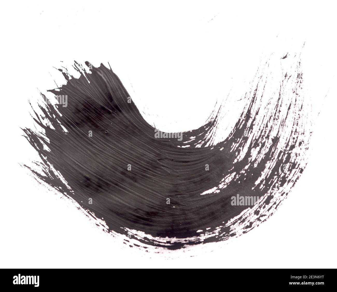Black brush stroke isolated on white background Stock Photo - Alamy