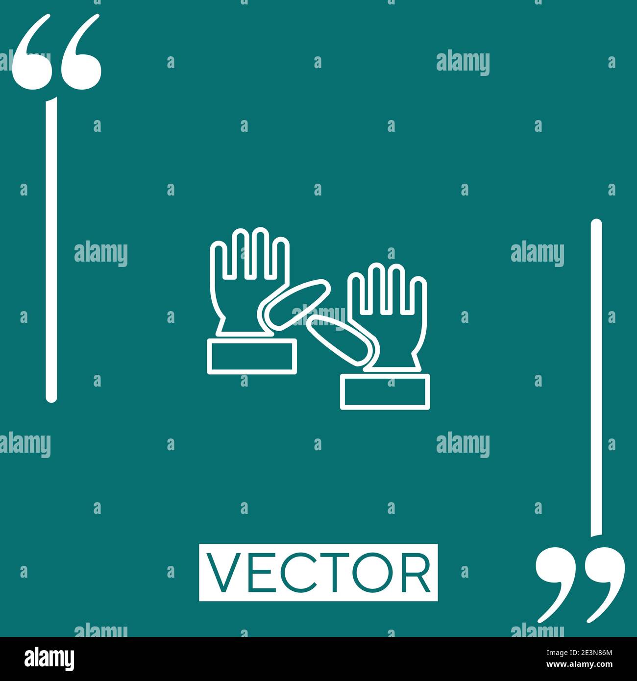 gloves pair outlines vector icon Linear icon. Editable stroke line Stock Vector