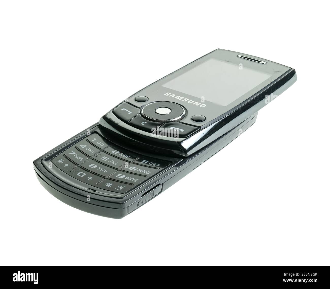 Close Up Of Samsung Retro Flip Phone Isolated On A Plain White Background Stock Photo Alamy