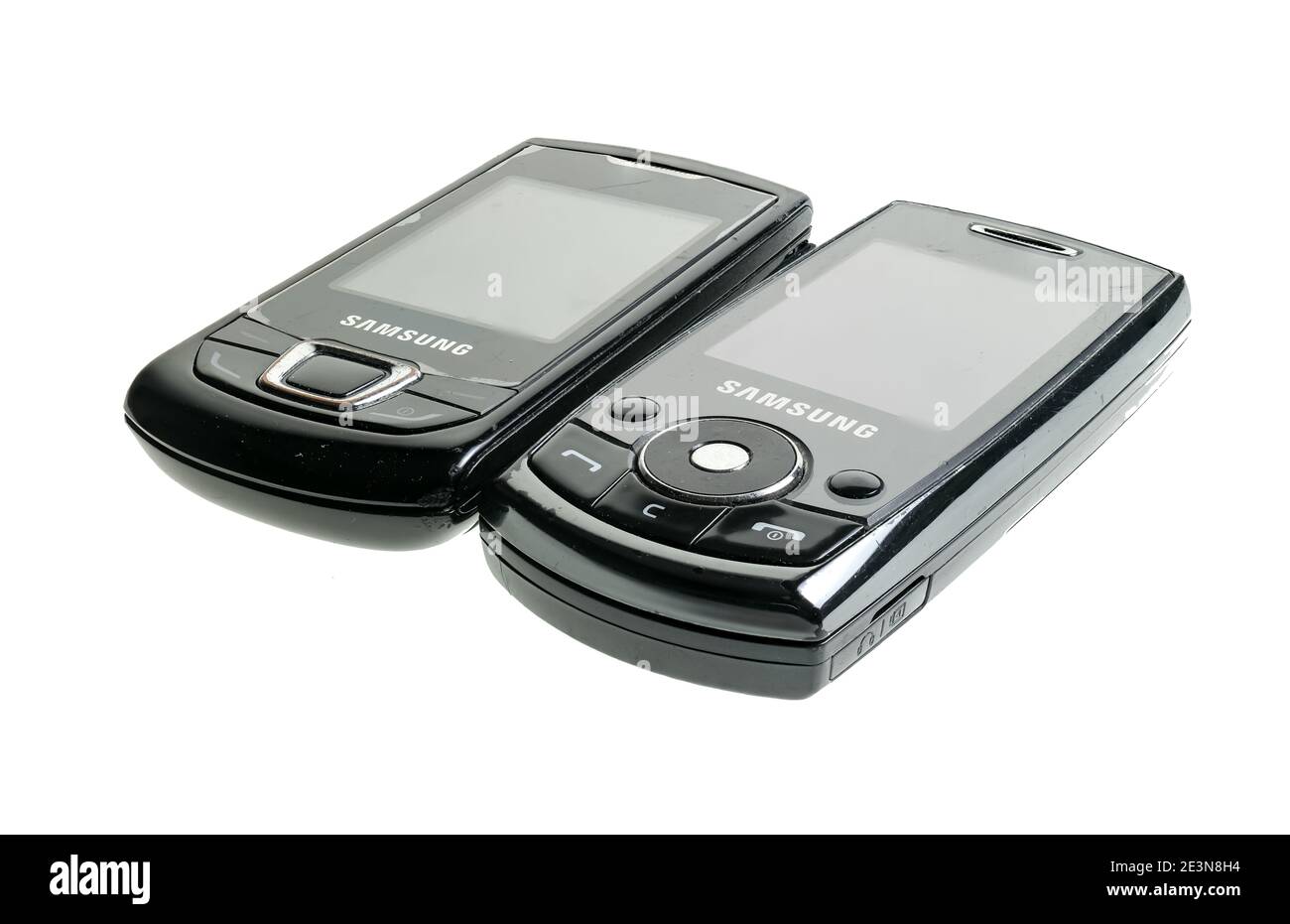 Close Up Of Samsung Retro Flip Phone Isolated On A Plain White Background Stock Photo Alamy